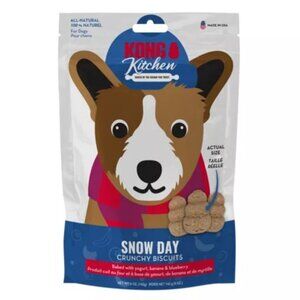 Kong Holiday Snow Day Treat Crunchy Biscuits 5 Oz NEW